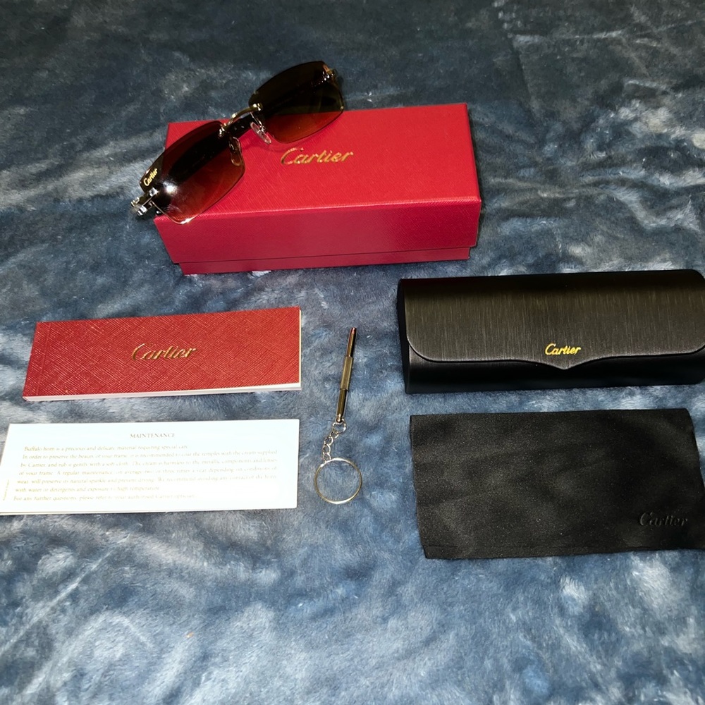 Pre-owned Cartier black glasses